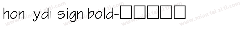 honeydesign bold字体转换